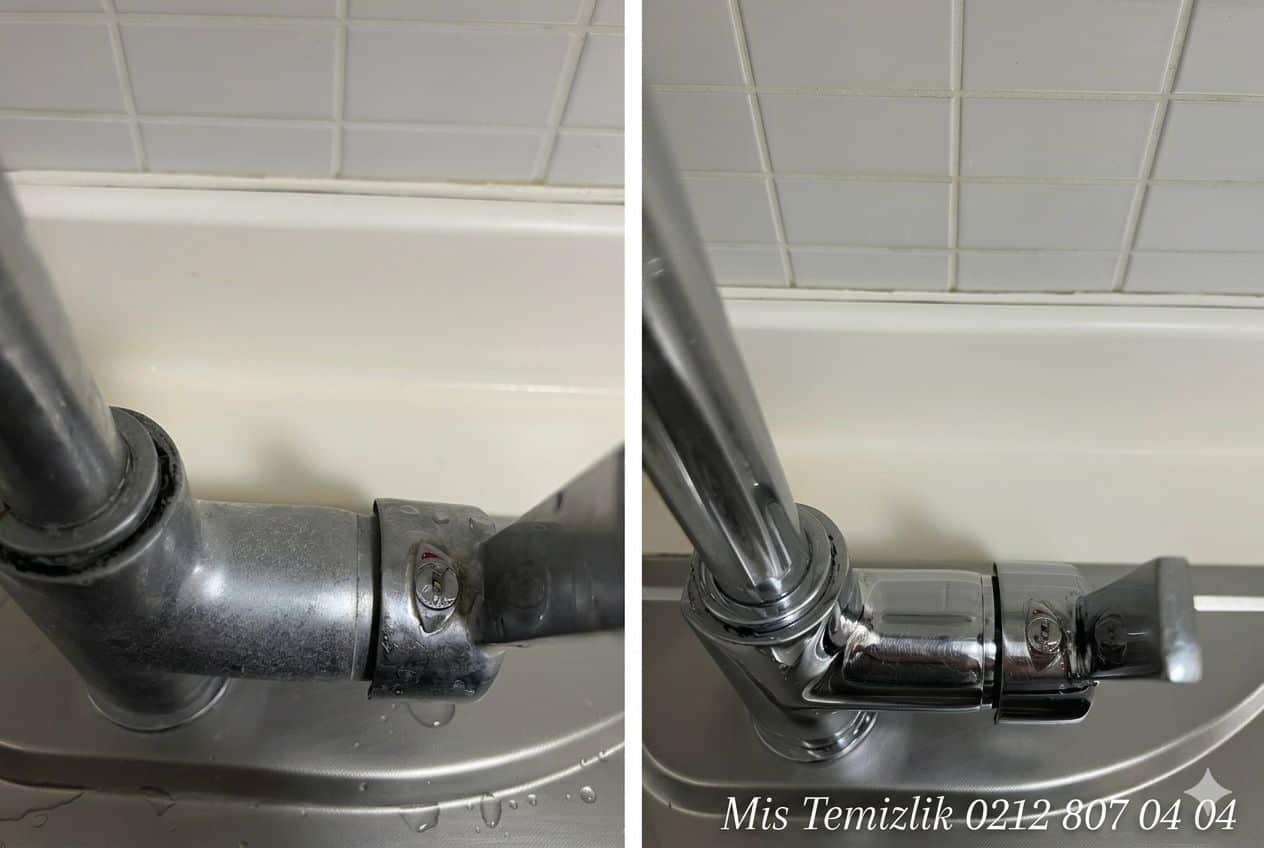 İstanbulda profesyonel buharlı banyo temizliğinden bir g&ouml;r&uuml;nt&uuml;.